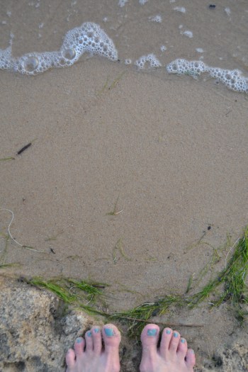 toes in the sand