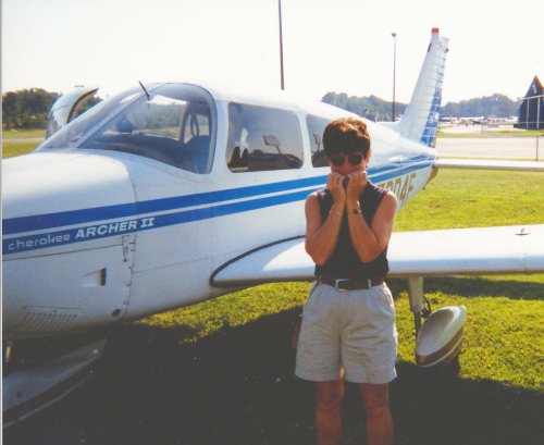 "Cheesing" for the camera, but I really was VERY scared