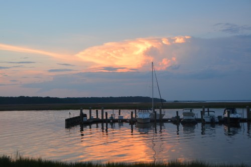 pink cloud over marina 6-10-2014 8-29-43 PM