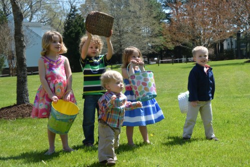 little ones and easter basket 4-5-2015 1-06-16 PM